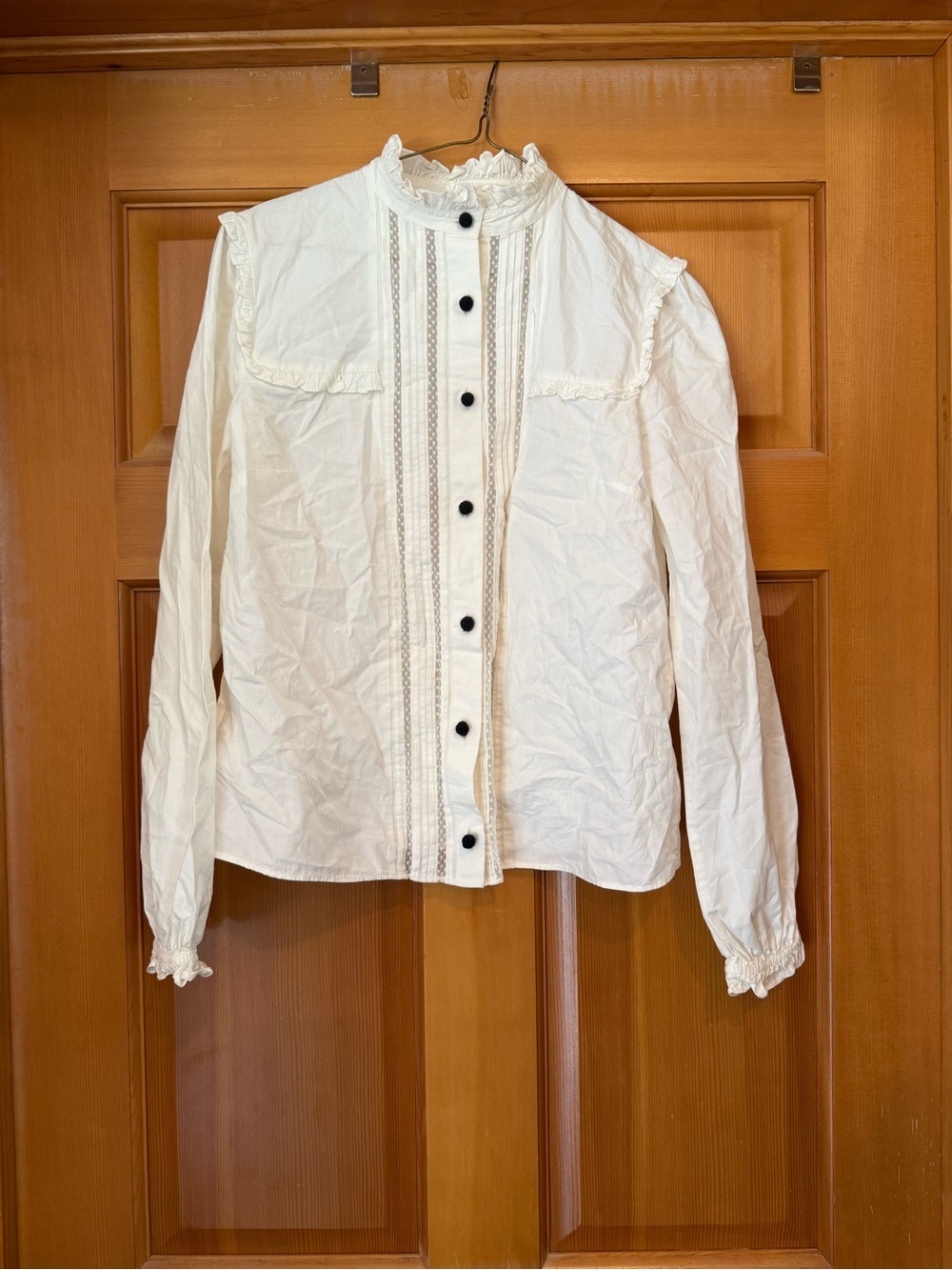 Sezane White Marguerite Blouse
